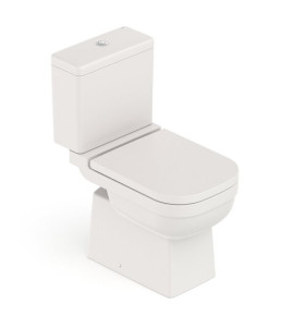 Vaso Sanitário com Caixa Acoplada Bege Matte Duplo Acionamento 3/6L Vertical Elite Celite