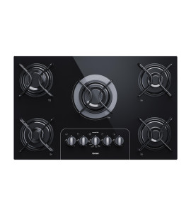 Cooktop 5 Bocas a Gás com Controle Fácil e Acendimento Automático Vidro Preto Bivolt CD075AE Consul