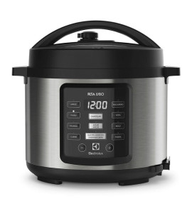 Panela De Pressão Elétrica Electrolux Por Rita Lobo 5l Preta Experience Digital (pcc15) 220v