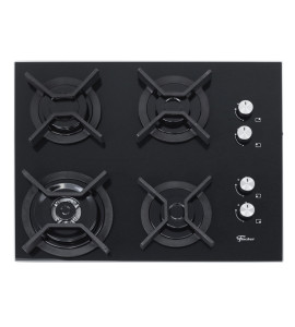 Cooktop 4 Bocas a Gás com Acendimento Automático Vidro Preto Bivolt Infinity 26297-57076 Fischer