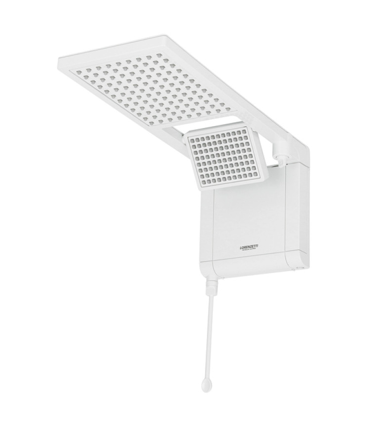 Chuveiro Elétrico Eletrônico 127V (110V) 5500w Branco Quadrado Acqua Duo Ultra Lorenzetti