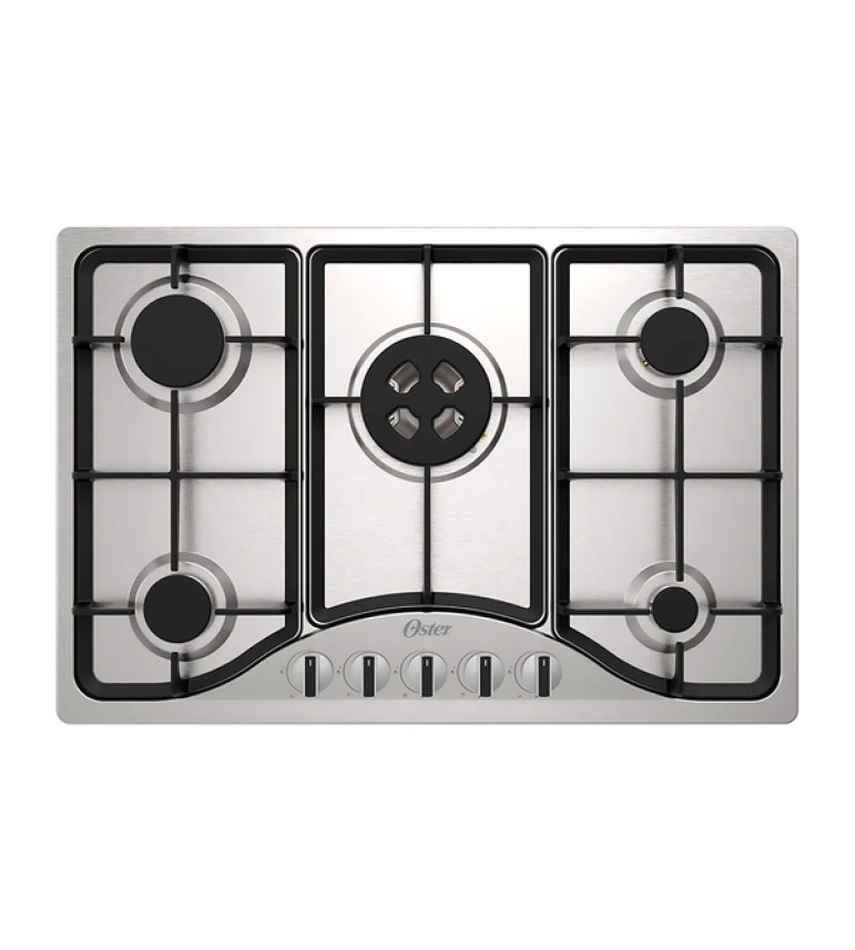 Cooktop 5 Bocas a Gás Semiprosfissional com Acendimento Automático Inox Bivolt OTOP701 Oster