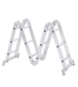 Escada Articulada 4x3 12 Degraus em Alumínio 3,4m Reisam