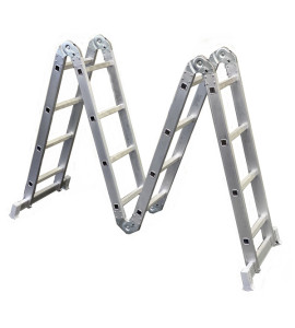 Escada Articulada 4x4 16 Degraus em Alumínio 4,48m Reisam